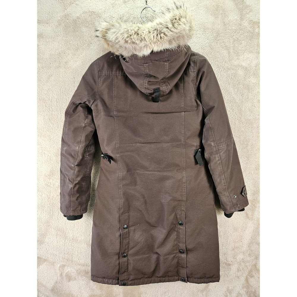 Canada Goose Down Jacket Parka Coyote Fur Hooded Women's Size 2XS - Picture 9 of 10